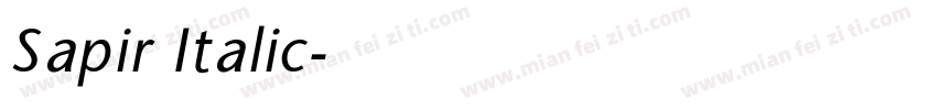 Sapir Italic字体转换
